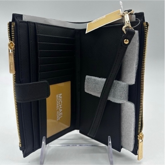 Michael Kors Large Double Zip Wallet Wristlet & Trifold Wallet black - Picture 10 of 16